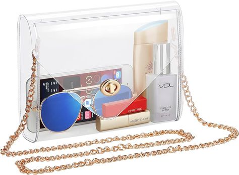 HAOGUAGUA Clear Purse for Women, Clear Bag Stadium Approved, See Through Clear Handbag for Concerts Sports Events Clear Handbag, Clear Backpack, Clear Handbags, Clear Purses, Transparent Bag, Purse For Women, Clear Bag, Woman Bags Handbags, Clear Bags