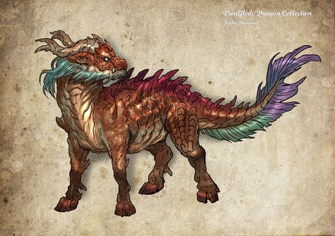 Dragon Dog, Mystical Animals, Dragon Series, D D Monsters, Asian Dragon, Lion Dog, Fiction Idea, Dnd Monsters, Dragon Pictures