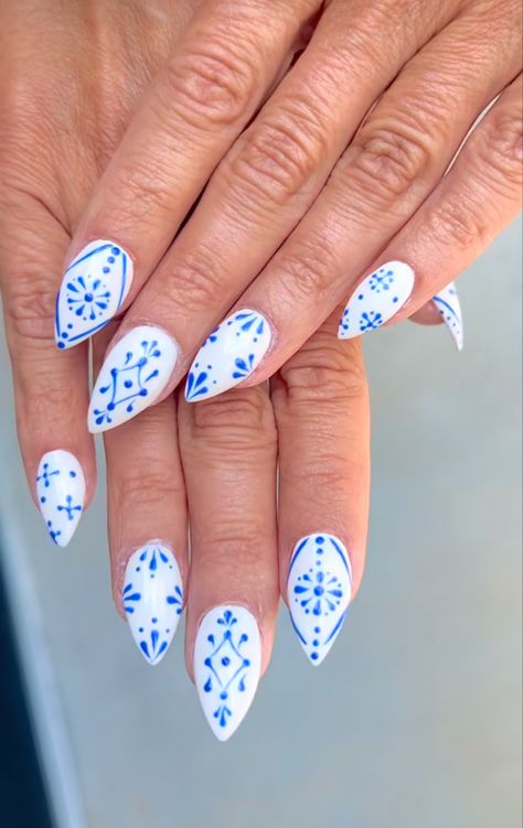 Tile Nails, Greek Style, Fire Nails, Nail Ideas, Cute Nails, Manicure, Tile, Nail Art, Nails