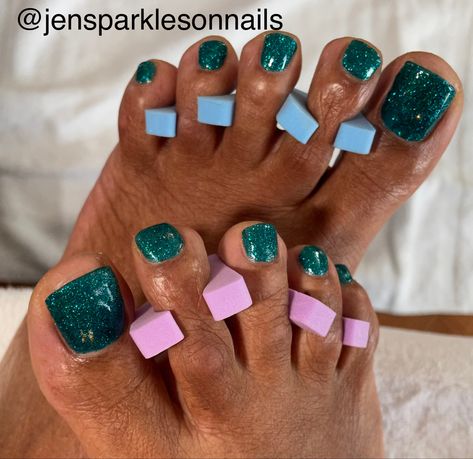 Beautiful jewel toned polish on this classic pedicure. Perfect for fall 🍃🍂🍁 #fallnails #pedicure #greennails Teal Toenails, Green Toenail Polish, Teal Pedicure, Green Toenails, Classic Pedicure, Fall Pedicure, Acrylic Toes, Acrylic Toe Nails, Toenail Polish