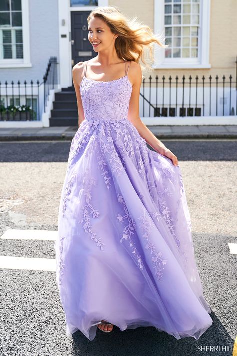 53116 Light Purple Prom Dresses, Lilac Prom Dresses, Lace Prom Gown, Informal Wedding Dresses, Halter Prom Dresses, Lace Ball Gowns, Sherri Hill Prom Dresses, Purple Prom Dress, Lace Party Dresses