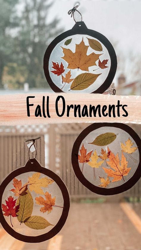 Contact Paper Ornament Craft, Fall Thanksgiving Crafts Kids, Leaves On Contact Paper, Kids Fall Crafts With Leaves, Fall Crafts For Daycare Kids, Thanksgiving Leaves Crafts, Fall Leaves Contact Paper, Leaves Art Activities For Preschoolers, Leaf Contact Paper Craft