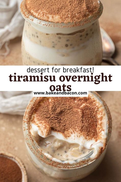 Tiramisu Overnight Oats Pioneer Woman, Taro Overnight Oats, Overnight Oats Healthy Tiramisu, Tapioca Overnight Oats, Tiramisu Blended Oats, Overnight Oats Pancakes, Blended Tiramisu Overnight Oats, Sweet Replacements Healthy, Fig Overnight Oats