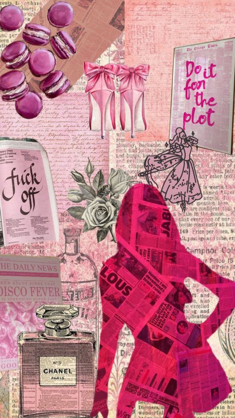 #pink #wallpaper #newspaper #aesthetic #rose Newspaper Aesthetic Wallpaper, Pink Newspaper, Newspaper Aesthetic, Aesthetic Rose, Pink Theme, Pink Themes, Aesthetic Design, Pink Wallpaper, Aesthetic Wallpaper