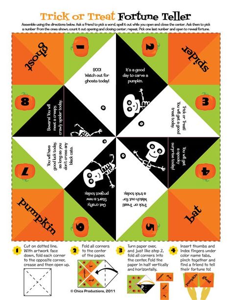 Quotes For Halloween Fortune Teller Halloween Fortune Teller Printable, Halloween Cootie Catcher Free Printable, Cootie Catcher Template, Halloween Fortune Teller, Fortune Teller Paper, Halloween Origami, Fun Halloween Games, Cootie Catcher, Diy Halloween Games