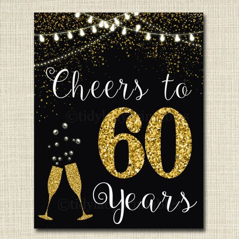 Cheers To 90 Years, 30th Birthday Sign, Cheers To 30 Years, 60th Anniversary Parties, 30th Anniversary Parties, 90th Birthday Parties, 50th Wedding Anniversary Party, 30th Party, 50th Anniversary Party