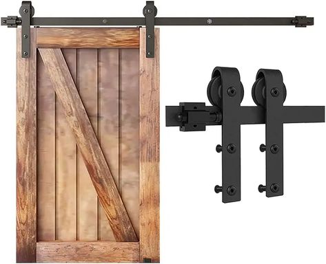 Amazon.com : mini barn door Mini Barn Door, Mini Barn Door Hardware, Single Door Wardrobe, Sliding Door Rail, Mini Barn, Closet Cabinet, Small Wardrobe, Double Barn Doors, Sliding Door Hardware