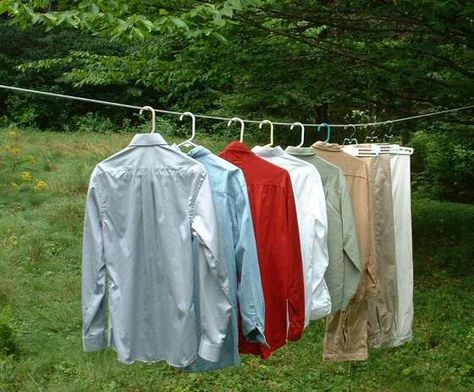 Give your dryer a break. This is the easiest way to line dry, it's fast, saves space and you can just hang them in the closet when they're dry. Just remember to be discreet when "airing your dirty errr...I mean... clean laundry". :) Line Drying Clothes, Line Drying, Fashion Tips For Men, King Size Sheets, Hanging Fabric, Clothes Dryer, Plastic Hangers, Hanging Clothes, Drying Clothes