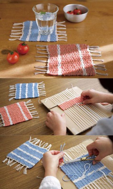 Trendy Crafts For 2024, Easy Weaving, Weaving Loom Diy, Weaving Loom Projects, Diy Coasters, Weaving Projects, Women Diy, Birthday Diy, Diy Birthday Gifts