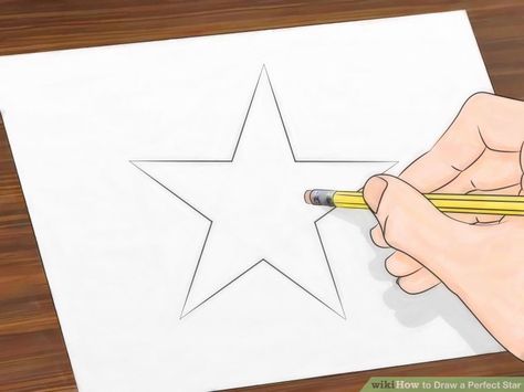 How to Draw a Perfect Star: 13 Steps (with Pictures) - wikiHow How To Draw A Perfect Star, How To Draw A Star Step By Step, How To Draw Stars, How To Draw A Star, Draw A Star, Sketches Pencil, Star Stencil, Money Makers, Art Sketches Pencil