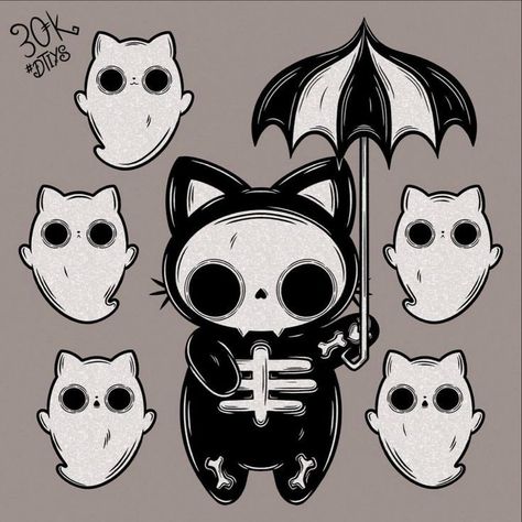 Goth Art, Halloween Drawings, Flash Art, Personalized Stickers, U Can, Creepy Cute, Gothic Art, Kawaii Drawings, Kawaii Art