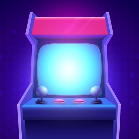 Download this Premium Vector about Arcade game screen Copy space on interface screen Retro arcade game machine Video gaming machine Vector Illustration of play screen game, and discover more than 15 Million Professional Graphic Resources on Freepik Arcade Template, Arcade Illustration, Anime Arcade, Flyer Background, Retro Arcade Games, Arcade Game Machines, Machine Video, Game Machine, Retro Arcade