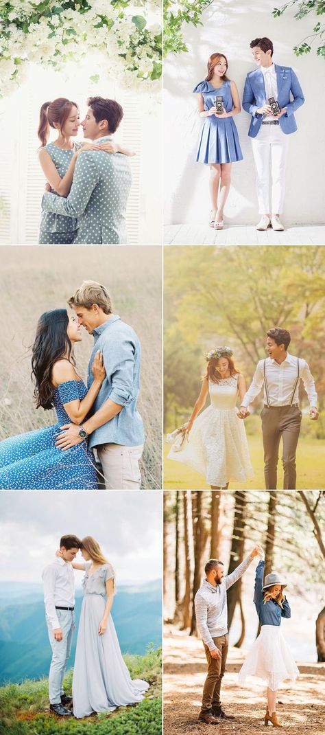 What To Wear In Your Engagement Photos 26 Brilliant Matching Couple Outfit Ideas! Prenup Look Ideas, Prenup Photoshoot Ideas Casual Outdoor, Prenup Formal Attire Photo Ideas, Pre Nup Shoot Ideas Casual Outdoor, Prewedding Clothes Outfit Ideas, Prenup Outfit Ideas What To Wear, Casual Prenup Outfit Outdoor, Prenup Photoshoot Outfit Ideas, Pre Wedding Clothes Idea For Couple