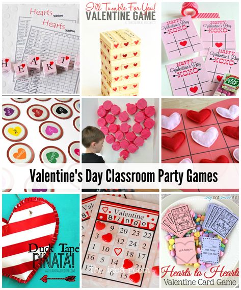 Are you needing some Valentine's Day Classroom Party Games and activities? I have rounded up 30 Valentine's Day game ideas that the kids will enjoy playing with their classmates. February Preschool, Vday Party, Classroom Party Games, Valentines Class Party, Valentine's Day Party Games, Valentine Party Game, February Activities, Party Games For Kids, February Ideas