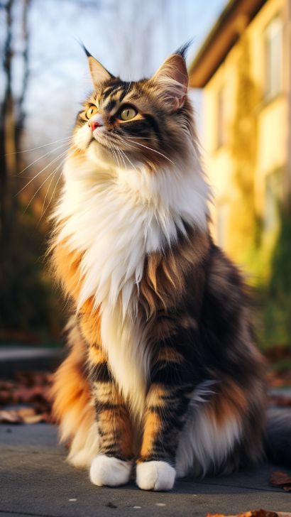 Calico Maine Coon Cat Breed - PICTURES &amp; Maine Coon Calico Cat Overview Persian Longhair, Pics Of Kittens, Calm Personality, Baby Animals Cute, Cats Sleeping, Wholesome Pictures, Cat World, Tiny Cats, British Shorthair Cats