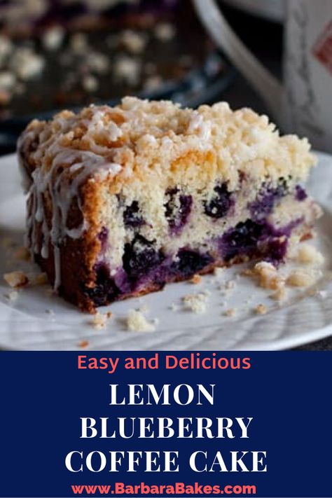 Lemon Blueberry Coffee Cake, Blueberry Desserts Recipes, Breakfast Coffee Cake, Coffee Cake Recipes Easy, Blueberry Breakfast Cake, Muffins Vegan, Blueberry Cake Recipes, Blueberry Coffee Cake, Blueberry Coffee