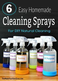 6 Easy Homemade Cleaning Sprays Diy Natural Cleaning, Diy Cleaning Spray, Homemade Cleaning Supplies, Diy Deodorant, Homemade Cleaners, Homemade Cleaning Solutions, Homemade Cleaning, Vinegar Cleaning, Homemade Cleaning Products