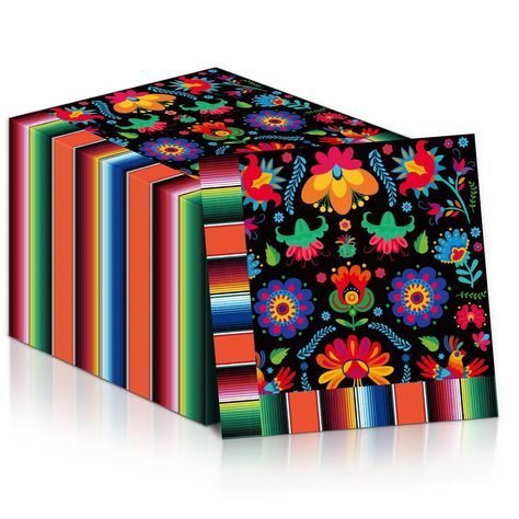 PRICES MAY VARY. Mexican Flower Design: Mexican party decorations is exquisitely designed featuring vibrant and spectacular pattern, Mexican napkins are suitable for fiesta party decoration Cinco de Mayo. Package Includes: 50 pieces Mexican fiesta party paper napkins of 6.5inch; When expanded, each Mexican fiesta napkins measure about 33*33cm/13*13inch, large enough for you. Premium Material: Our Mexican fiesta party decoration colorful party napkins are made of quality paper, non-toxic, no smel Taco Pinata, Mexican Centerpiece, Mexican Napkins, Mexican Fiesta Party Decorations, Mexican Cocktails, Mexico Party, Mexican Party Decorations, Mexican Fiesta Party, Fiesta Party Decorations