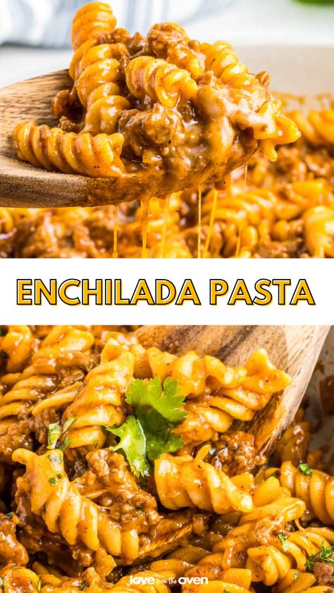 Enchilada Pasta is a great weeknight meal. This is perfe t in our house, especially for back to school season, because everything can be made in one pot! Family Dinner Recipes Cheap, Beginner Dinner Ideas, Easy Staple Dinners, Cheap Dinners For A Family Of 6, Cheap Easy Dinner Recipes, Broccoli Tortellini, Cheap Dinner Recipes Healthy, Tortellini Chicken, Enchilada Pasta