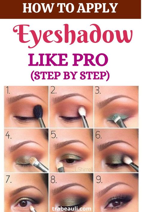 So, Trabeauli has brought you a perfect tutorial for how to apply eyeshadow. Check out the blog- Eyeshadow For Beginners, Simple Eyeshadow Looks, Eyeshadow Step By Step, Eyeshadow Tips, Apply Eyeshadow, Beginners Eye Makeup, Simple Eyeshadow, Eye Makeup Techniques, Makeup Artist Tips