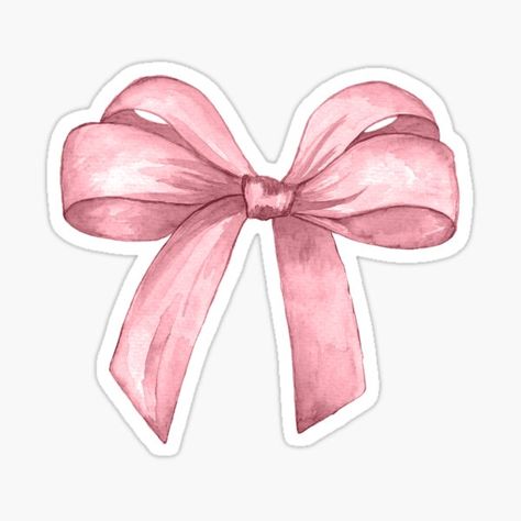 Redbubble Coquette Watercolor, Ribbon Knot, Bow Ribbon, Pink Bow, Knot, Ribbon, For Sale, Pink