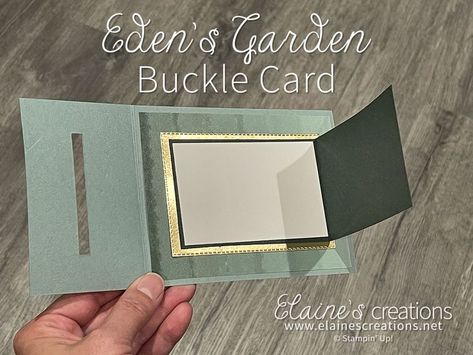 Learn how to make this buckle card with Stampin' Up!'s Eden’s Garden stamp set and Eden Dies in this video tutorial! Card Making Tips, Card Making Tutorials, Fancy Fold Cards, Card Tutorial, Stamping Up Cards, Card Making Techniques, Fun Fold Cards, Card Tutorials, Gifts Cards