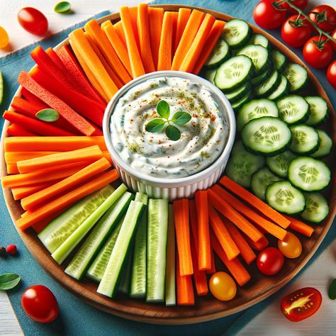 Cooking up Joy - Made with love: Veggie Sticks with Dip: A Healthy Snack for Kids Picnic Veggie Tray, Vegetables Finger Food, Veggie Sticks And Dip, Birthday Healthy Food, Veggie Dip Platter, Healthy Snacks Platter, Kids Party Food Healthy, Vegetable Sticks And Dip, Veggie Sticks With Hummus