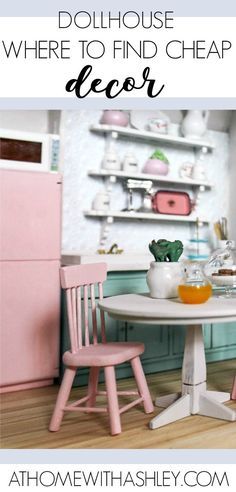 Open Shelving In The Kitchen, Homemade Dollhouse, Ikea Dollhouse, Diy Watch, Dollhouse Decorating, Table Halloween, Modern Dollhouse Furniture, Dollhouse Diy, Upcycled Furniture Diy