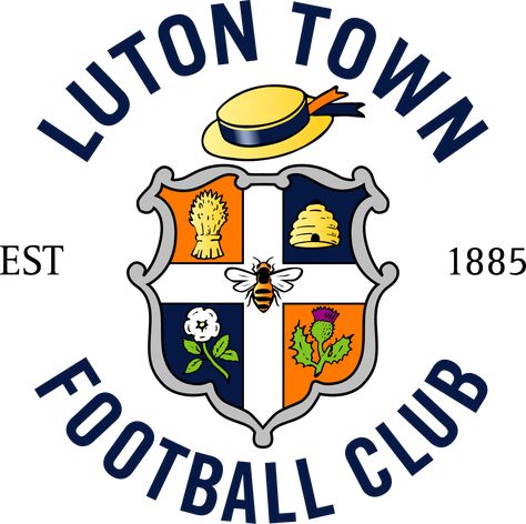 Luton Town F.C., Luton Town Football Club Football Club Logos, English Football Teams, Luton Town Fc, Efl Championship, Premiere League, Football Club Logo, Football Team Logo, Franz Beckenbauer, British Football