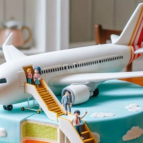 Erlita Krist on Instagram: "Airport themed cake ideas 🛫 . Ai generated art Credit for reposting #cakefondant #cakeinspo #cakeidea #cakedesign #cakeideas #erls_ai #aiartforinspiration #airportcake #airplanecake" Airport Cake Ideas, Airport Cake, Themed Cake Ideas, Airplane Cake, Travel Cake, Fondant Cakes, Themed Cakes, Cake Ideas, Cake