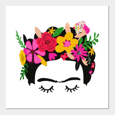 Frida Kahlo Illustration, Floral Boho Style Mexican art -- Choose from our vast selection of art prints and posters to match with your desired size to make the perfect print or poster. Pick your favorite: Movies, TV Shows, Art, and so much more! Available in mini, small, medium, large, and extra-large depending on the design. For men, women, and children. Perfect for decoration. Frida Canvas Painting Easy, Frida Wall Art, Frida Kahlo Rock Painting, Frida Paintings Easy, Frida Kahlo Paintings Illustration, Embroidery Frida Kahlo, Frida Kahlo Paintings Easy, Frida Kahlo Drawing Simple, Frida Kahlo Art Paintings