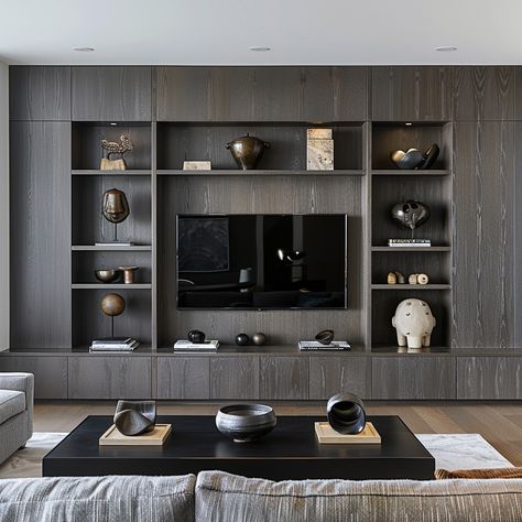 Cairo Apartment, Tv Wall Unit Designs, Wall Mounted Tv Cabinet, Contemporary Home Design, Luxury Villa Design, Wall Unit Designs, Living Room Wall Units, Wall Tv Unit Design, Visual Hierarchy