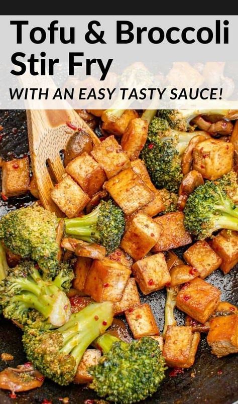 Quick, easy, flavorful Broccoli Tofu Stir Fry with the most delicious balsamic + soy stir fry sauce (or use coconut aminos for a gluten-free stir fry). This is a kid-friendly favorite vegan weeknight dinner. Amazing on its own for a low carb vegan dinner, or serve over rice or noodles for a more filling meal. If you're looking for new stir fry recipes, or a vegan or vegetarian stir fry to try, definitely give this one a try! Broccoli And Tofu Stir Fry, Tofu Stir Fry Recipe Healthy, Tofu Recipes Low Carb, Low Fodmap Stir Fry Sauce, Tofu And Broccoli Stir Fry, Low Sodium Tofu Recipes, Stir Fry Tofu Recipes, Tofu Recipes Stir Fry, Tofu Stir Fry Recipe