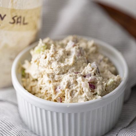 Easy Deli Chicken Salad - A Classic Deli-Style Recipe - Seasoned and Salted Deli Chicken Salad Recipe, Deli Chicken Salad, Deli Style Chicken Salad, Smoked Chicken Salad, The Best Chicken Salad, Classic Chicken Salad, Best Chicken Salad, Homemade Chicken Salads, Chicken Caesar Pasta Salad