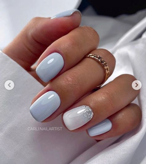 Aries Nails, Work Nails, Bride Nails, Short Acrylic Nails, Nail Polishes, Square Nails, Perfect Nails, Blue Nails, Nail Manicure