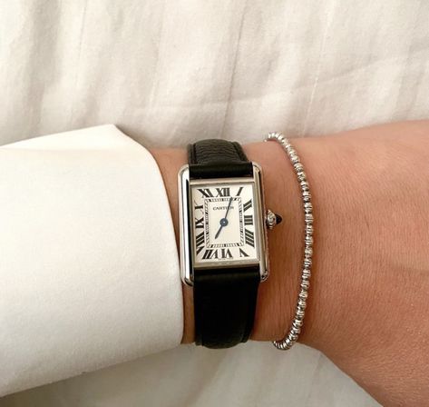 Cartier Watch Bracelet Stack, Small Cartier Watch, Cartier Tank Must Watch Small, Cartier Leather Watch Women, Classic Cartier Watch Women, Cartier Tank Watch Woman Silver, Cartier Tank Silver, Small Women Watch, Cartier Tank Must Small