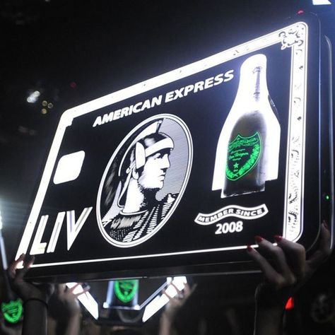 Nighclub LED Black Card Glorifier American Express Neon Sign Baller Express Bottle Presenter Amex Bottle Presenter, American Express Black Card, Launch Event Ideas, Bar Night Club, Party Lounge, Glow Party Supplies, Lounge Party, Light Board, Bottle Stand