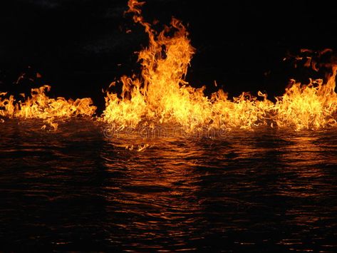 Fire and water. Fire flames and reflection in water , #Sponsored, #water, #Fire, #reflection, #flames #ad Water And Fire Aesthetic, Fire And Water Aesthetic, Fire X Water, Ocean On Fire, Fuego Aesthetic, Fire On Water, Burning Water, Reflection In Water, Water And Fire