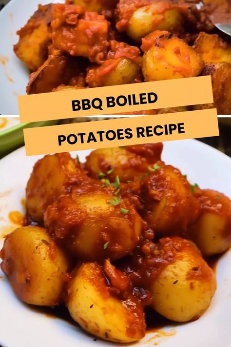 Discover flavorful BBQ boiled potatoes: a perfect blend of smoky goodness in every bite. Easy recipe for a tasty side dish!" Bbq Boiled Potatoes, Boiled Potatoes Recipe, Smoked Chili, Bbq Potatoes, Seasoned Potatoes, Bbq Seasoning, Stewed Potatoes, Vegetarian Chili, Food Baby