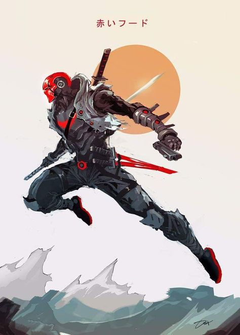 Red Hood japanese style not mine Ronin Samurai, Helmet Concept, Red Hood Jason Todd, Computer File, Pahlawan Marvel, Pahlawan Super, Jason Todd, Batman Art, Red Hood