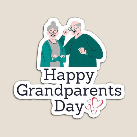 Mothers Day Funny, Happy Grandparents Day, Grandparents Day, Text Design, Sticker Design, Fathers Day, I Love You, Vinyl Sticker, Vector Illustration