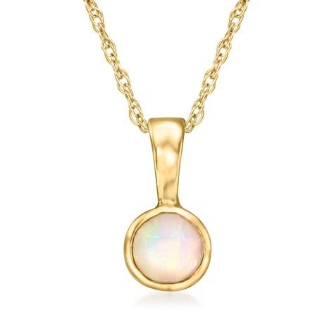 Opal Necklace Gold, October Birthdays, Italian Gold Jewelry, Pearl Bracelet Gold, Opal Birthstone, Necklace Opal, 16 Inch Necklace, Opal Pendant Necklace, Mixed Metal Jewelry