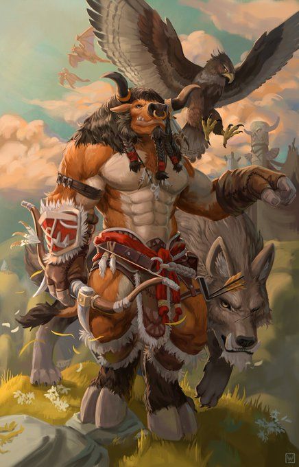 Tauren Art, Worgen Art, World Of Warcraft Druid, World Of Warcraft Characters, Warcraft Characters, Dungeons And Dragons Classes, Warcraft Art, Dungeons And Dragons Characters, Wow Art