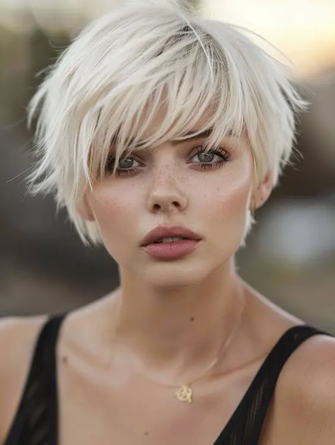 23 Chic Long Bangs Pixie Haircuts: Futuristic, Tapered, and Romantic Styles for Every Face Shape Short Pixie Long Bangs, Pixie Haircut Long Bangs, Long Pixie With Bangs, Pixie Bob With Bangs, Long Pixie Hair, Long Pixie Haircut, Choppy Pixie, Cropped Hair, Bob With Fringe