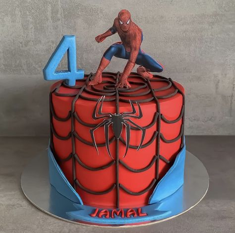 Spider Man Birthday Cakes For Boys, Spiderman Cake Birthday For Kids, Spider Man Cake Ideas, Spiderman Cake Design, Spiderman Torte, Spider Man Birthday Cake, Spiderman Cake Ideas, Marvel Birthday Cake, Cake Spiderman