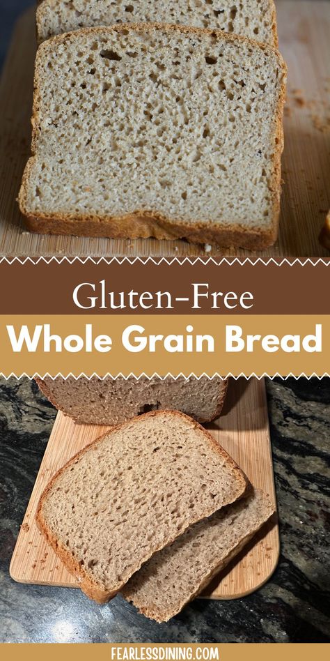 Making your own homemade gluten free bread is easy. With just a few ingredients, you can create a gluten free whole grain loaf that's both wholesome and satisfying. It is the perfect gluten free sandwich bread. This incredibly versatile gluten-free whole-grain bread recipe can be baked in the oven or made in your bread machine. Gluten Free Bread Dough, Whole Grain Gluten Free Bread Recipe, Whole Grain Gluten Free Bread, Gluten Free Sandwich Bread Recipe, Gluten Free Bread Maker, Whole Grain Gluten Free, Sorghum Recipes, Gluten Free Bread Machine, Homemade Gluten Free Bread