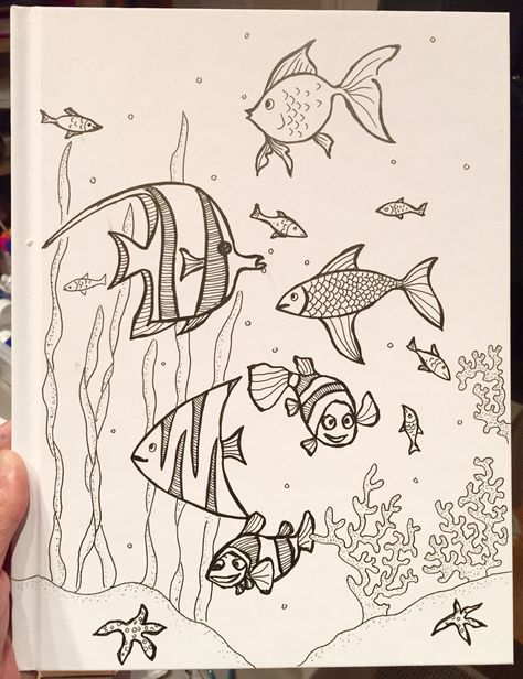 Under the sea Land And Sea Drawing, Under The Water Drawing, Sea Floor Drawing, Under Sea Drawing, Under The Sea Doodles, Under The Sea Sketch, Underwater Doodles, Under Water Drawing, Under The Sea Drawing