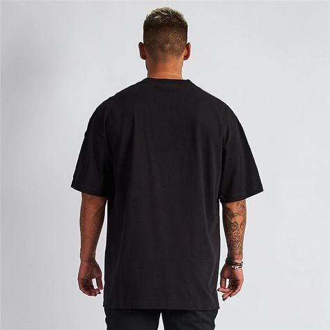 Men's T shirt Tee Oversized Shirt Plain Crew Neck Casual Holiday Short Sleeve Clothing Apparel Sports Fashion Lightweight Muscle 2023 - ZAR R260 Estilo Fitness, Estilo Hip Hop, Sport T-shirts, Gym Shirts, Loose Shorts, Laid Back Style, Workout Tshirts, Oversized Tshirt, Fashion Tees