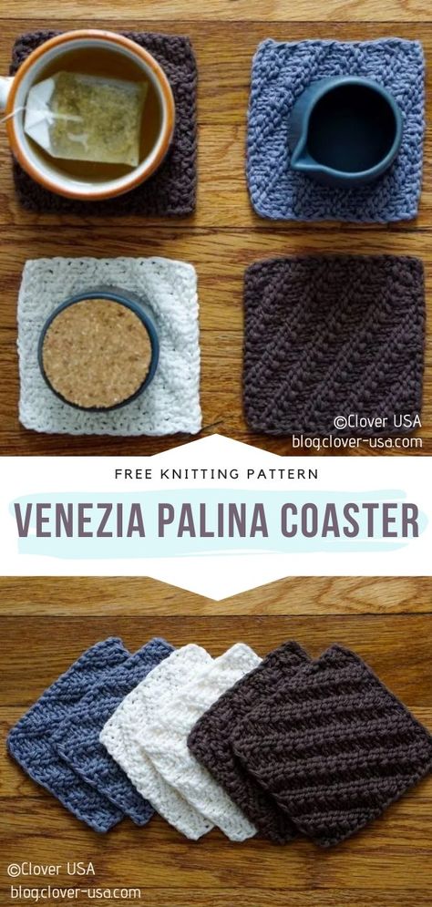 Knit Coaster, Knitting Projects Free, Knitted Washcloth Patterns, Crochet Mug, Knitted Washcloths, Mug Rug Patterns, Dishcloth Knitting Patterns, Washcloth Pattern, Knitting Machine Patterns