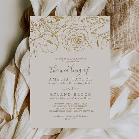 Cream Invitations Wedding, Champagne Wedding Invitations Elegant, Classic Wedding Card Design, Ivory And Gold Wedding Invitations, Wedding Invitations Gold And White, White Gold Wedding Invitations, Gold And White Wedding Invitations, White And Gold Wedding Invitations, Gold Invitation Card